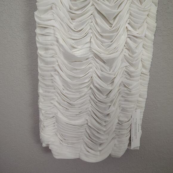 By Watters Joanne Ivory Ruched Slim Off-The-Shoulder Midi Dress Size 10 - Picture 11 of 14